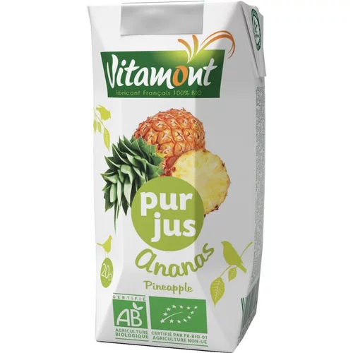 Une touche pratique au jardin：Pur jus d’ananas bio - brique de 20 cl