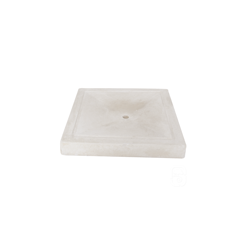 Pediluve Carre Lisse Ton Blanc