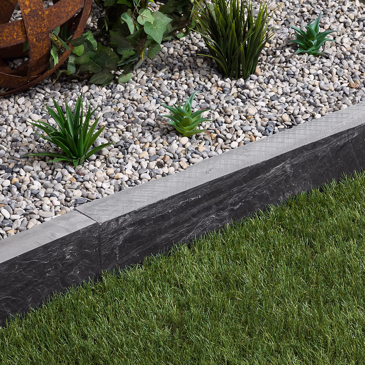 Bordure de jardin Ardoise Noire 100 × 10 × 6 cm (à l'unité) – RO'MA NATURE