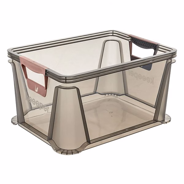 Caisse Plastique Empilable Translucide 20 litres – Gris