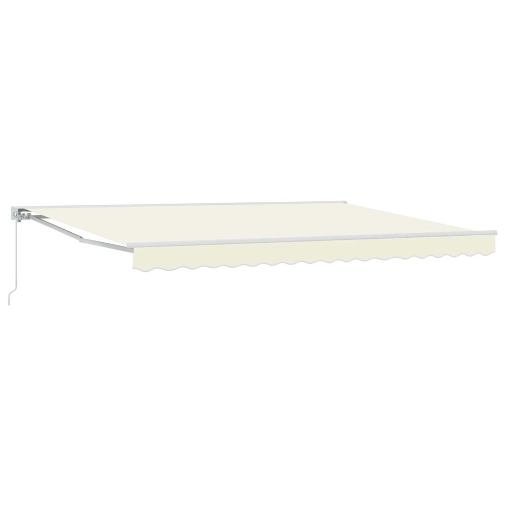 vidaXL Auvent rétractable manuel Crème 4 × 3,5 m