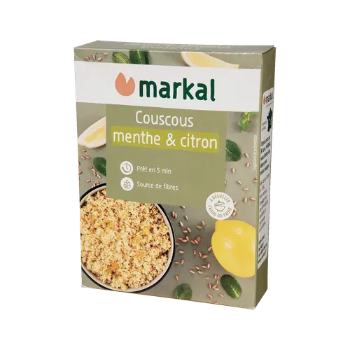 Équipement extérieur：Couscous menthe citron bio Markal - 250 g