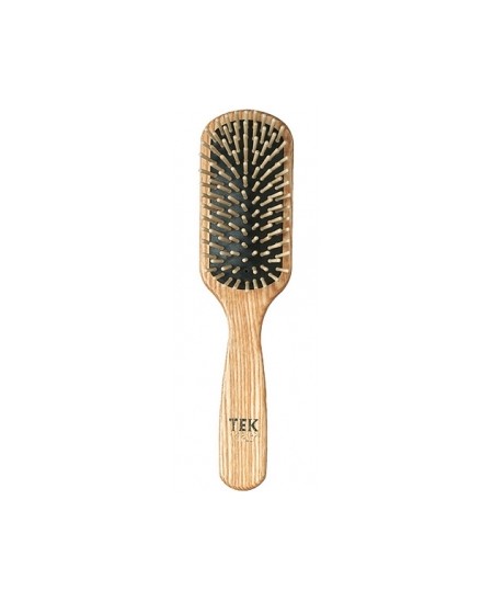 Tek Brosse rectangulaire en Frêne naturel picots courts