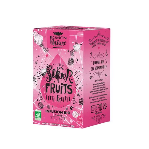 Plaisir dehors：Tisane glacée plaisir super fruits bio Romon Nature - 28,8 g