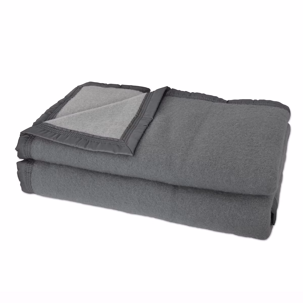 Couverture en 100% pure laine vierge 500g/m² (220 × 240 cm – Gris anthracite)