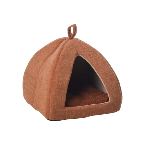 ESPACE SOMMEIL POUR CHAT 'PASCO' FLAMINGO™️ - IGLOO BRUN - 40x40x35CM