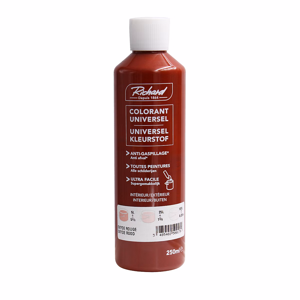 Peinture intérieure – Colorant universel pour peinture oxyde rouge 250ml