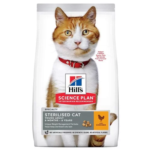 Nature facile：Croquette pour chat adulte stérilisé au poulet Hill's - 3 kg