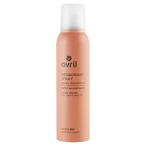 Une touche pratique au jardin：Déodorant spray à l'aloe vera bio Avril - 150 ml
