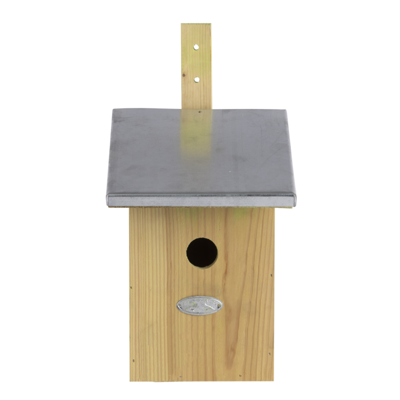 Nichoir pour passereaux Ø32mm en bois et zinc FSC