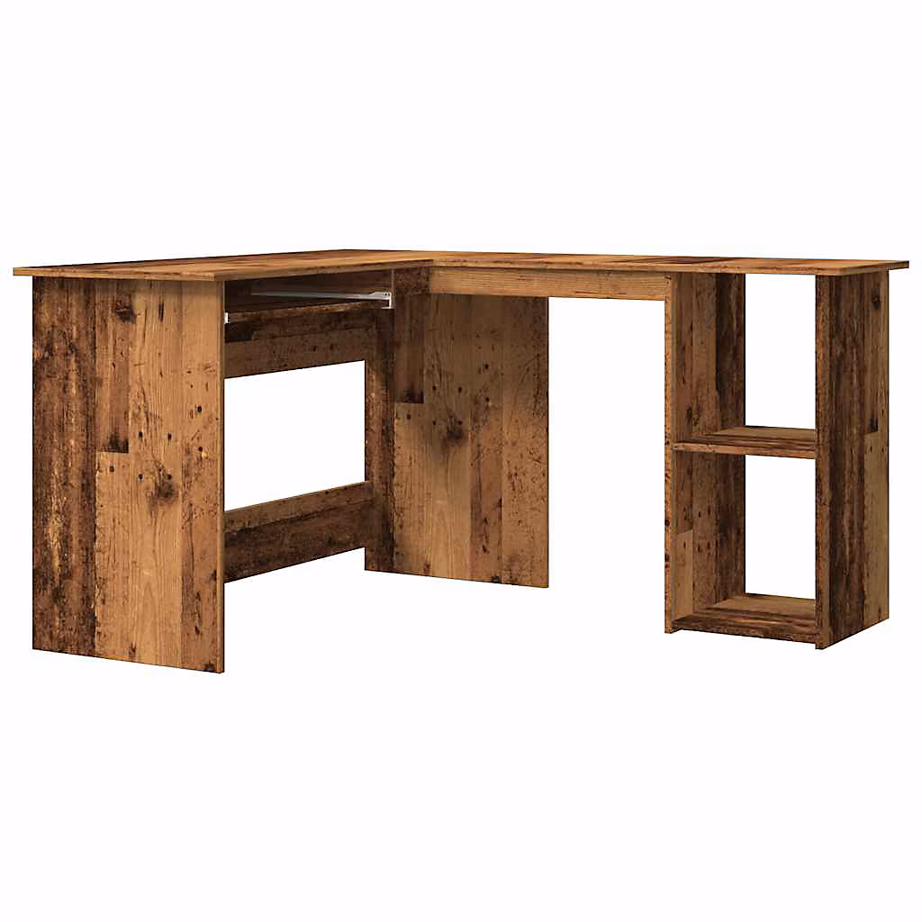 Bureau d'angle vieux bois 120 × 140 × 75 cm bois d'ingénierie vidaXL