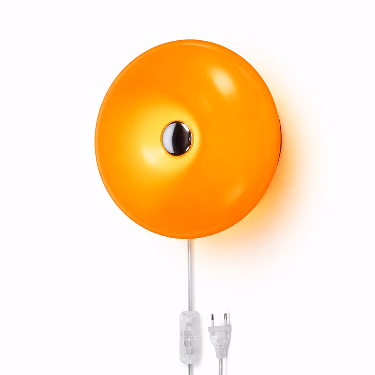 Luminaire et éclairage intérieur – Applique murale LED verre orange donut 30 cm 12W CCT avec câble
