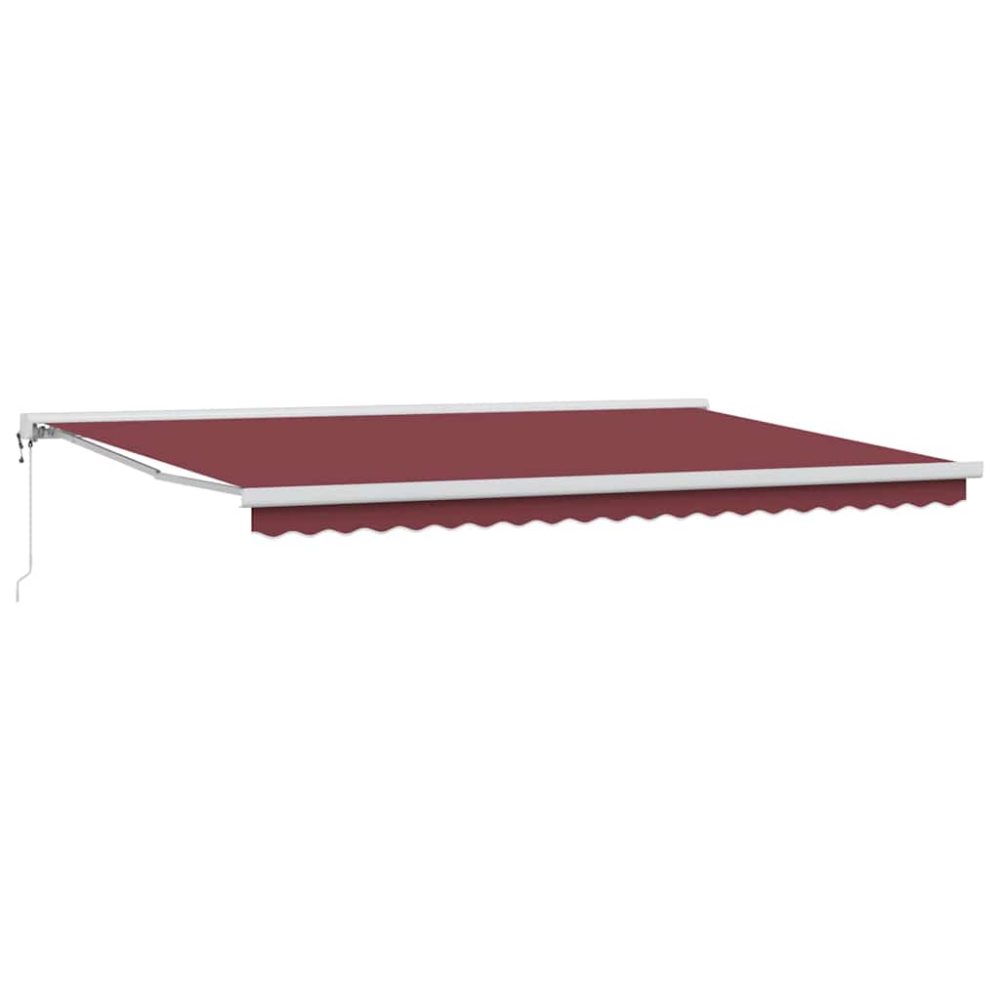 vidaXL Auvent rétractable Bordeaux 500 × 300 cm Tissu et Métal