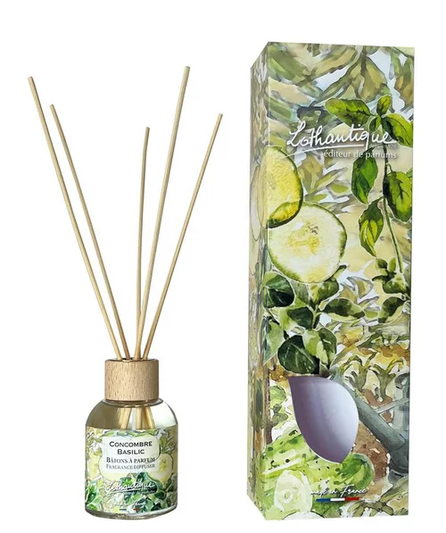 Idéal au jardin:Bâton à parfum Lothantique Jardin d'aquarelles Concombre Basilic – 100 ml