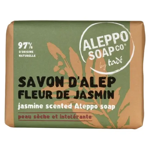 Pour un extérieur agréable：Savon d’Alep parfum fleur de jasmin Tadé Méditerranée - 100 g