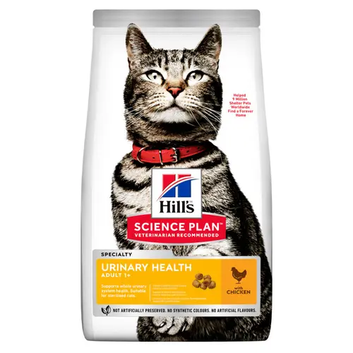 Espace vert facile：Croquette pour chat adulte stérilisé avec problème urinaire au poulet Hill's - 1,5 kg