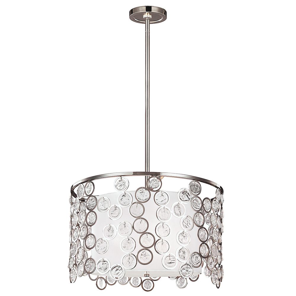 Elstead Lexi – Luminaire suspendu rond à 3 ampoules au fini nickel poli, E27