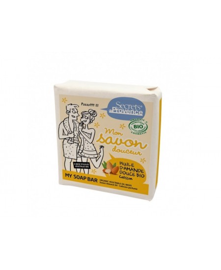 Secrets De Provence - Mon savon douceur huile d'amande douce Parfum Calisson - 100 gr