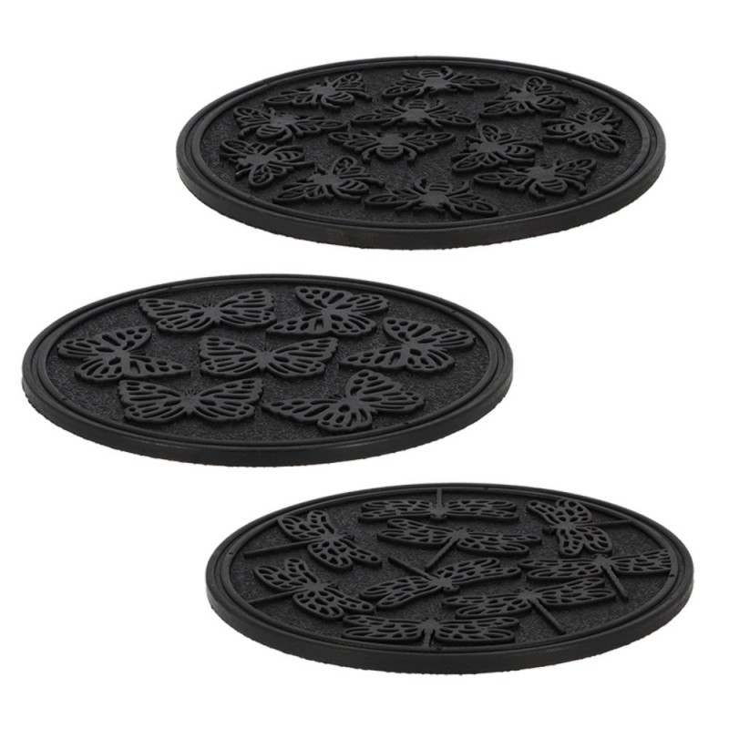 Pas japonais caoutchouc motifs insectes lot de 3