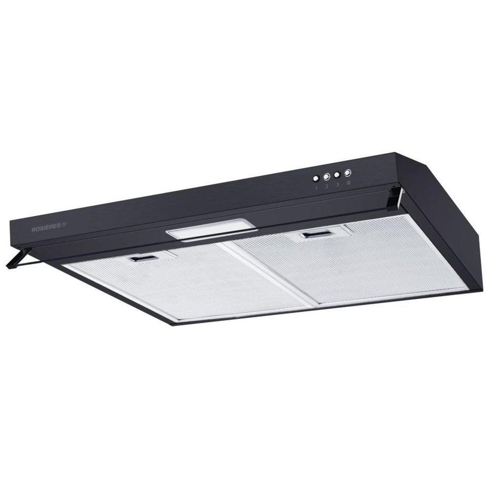 Rosieres Hotte visière 60cm 348m3/h noir - rhc638/1pn
