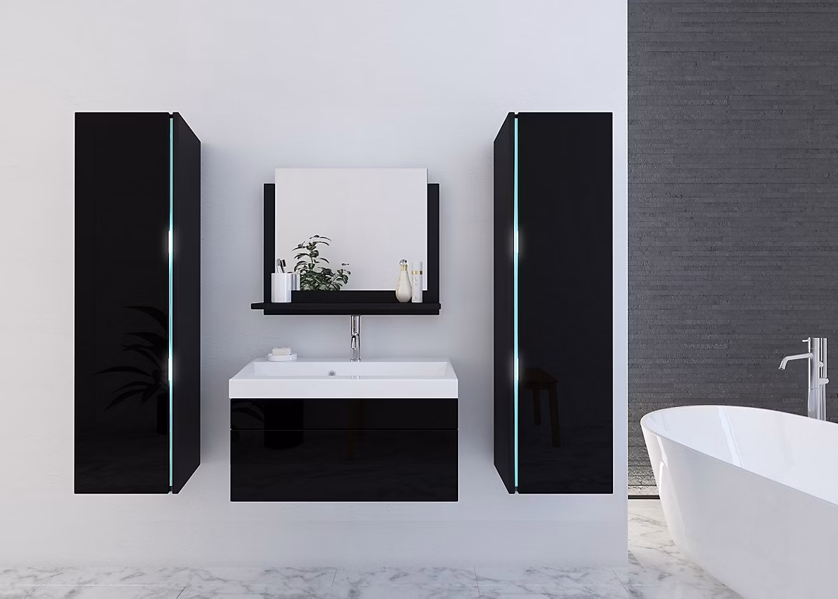 Ensemble meuble de salle de bains – Ensemble meuble de salle de bain et vasque DREAM II 60 CM noir