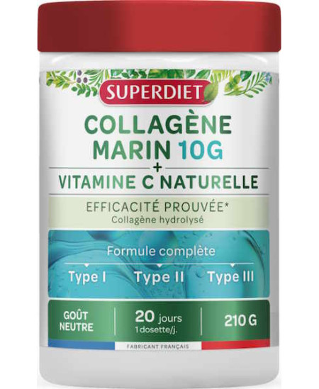 Super Diet Collagène Marin 10g - Vitamine C poudre 210g