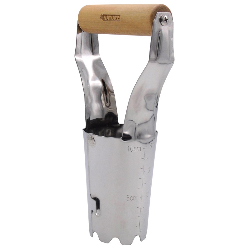 Plantoir à bulbes Ø6cm - Acier inoxydable FSC