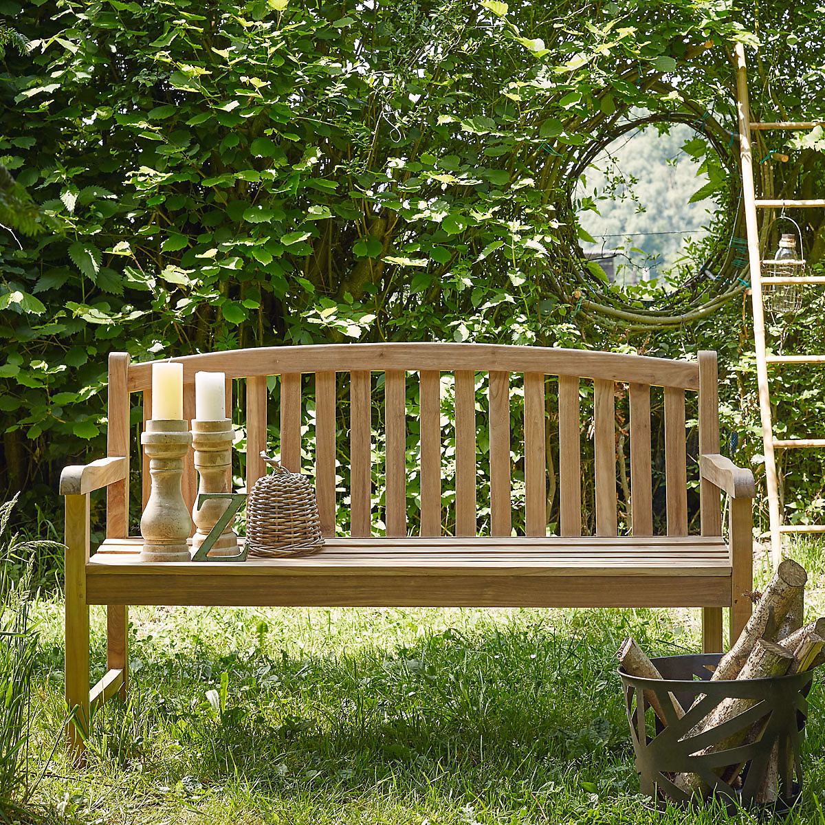 Banc de jardin en teck massif 3 places – Réf. OXNNJUKIJ7862955698