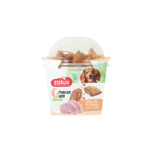 FRIANDISE POUR CHIEN 'CRUNCHY DOG' ZOLUX® - DINDE - 75G