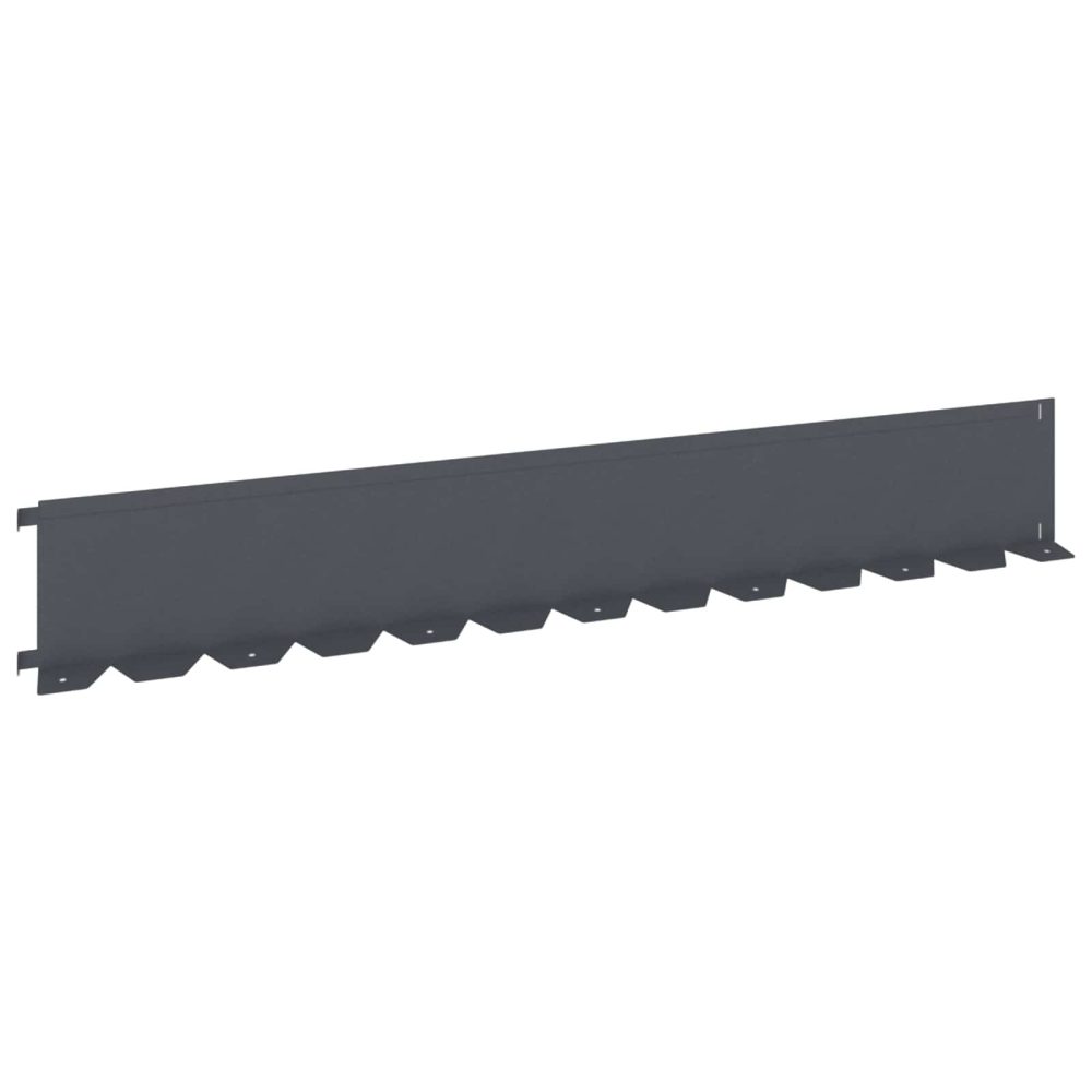 vidaXL Bordure de Pelouse 30 pc 102 x 15 x 4 cm Acier Anthracite