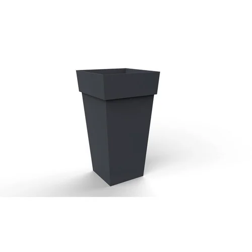 Espace vert utile：Pot carré haut gris anthracite Eda Toscane – 43,3 x 43,3 cm