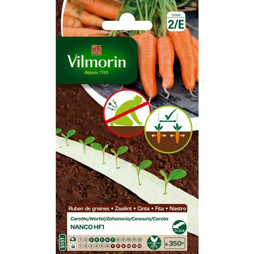 Simple au jardin：Ruban de graines de carottes Nanco HF1 Vilmorin