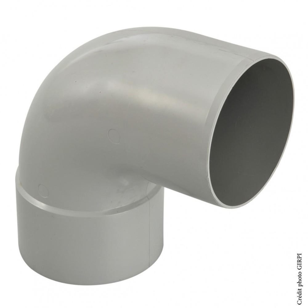 GIRPI Coude 87.3° pvc gris GIRPI, Dév.33 cm Diam.100 mm