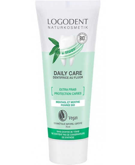 Logona dentifrice Daily Care extra frais Menthe au fluor 75ml
