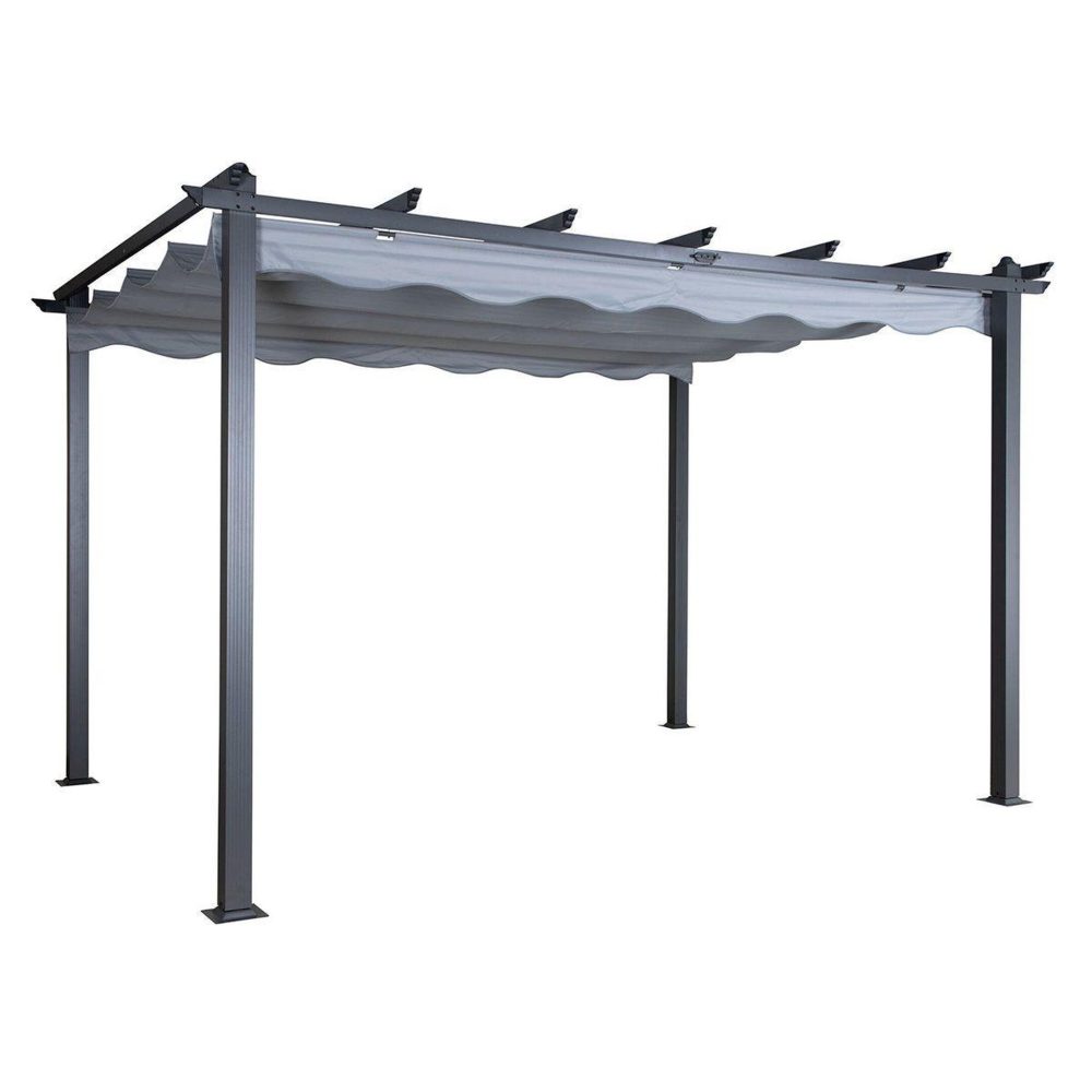 Paris Prix Pergola avec toit lazio 395cm gris