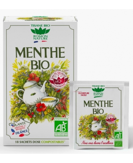 Romon Nature - Tisane Menthe bio - 18 sachets
