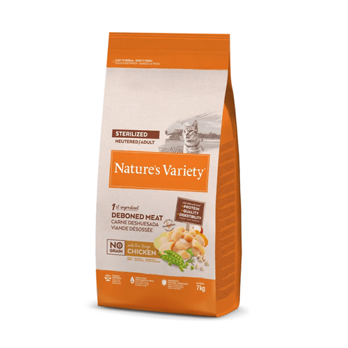 CROQUETTES CHAT NATURE'S VARIETY® NO GRAIN STERILIZED POULET - 7KG