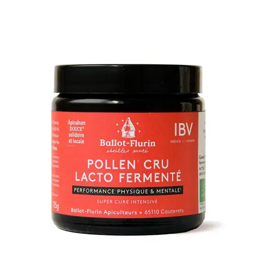 Espace vert essentiel：Pollen cru lacto fermenté bio Ballot Flurin - 125 g