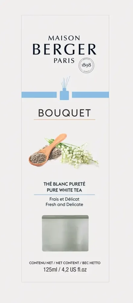 Pour un extérieur à votre image：Bouquet parfumé senteur thé blanc Maison Berger - 125 ml