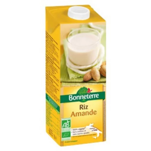 Pour un extérieur plus agréable：Boisson riz amande 1 L BONNETERRE