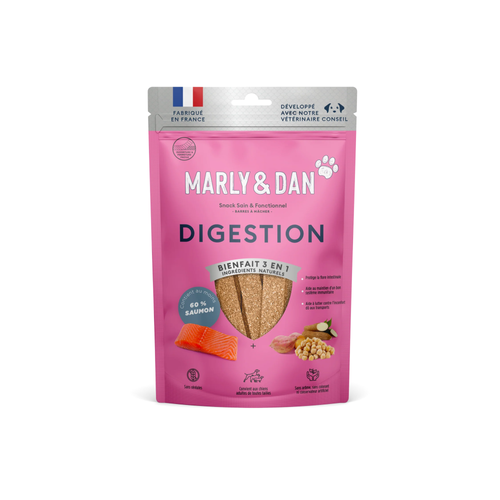 BARRES À MÂCHER POUR CHIEN 'DIGESTION' MARLY & DAN® - 80G