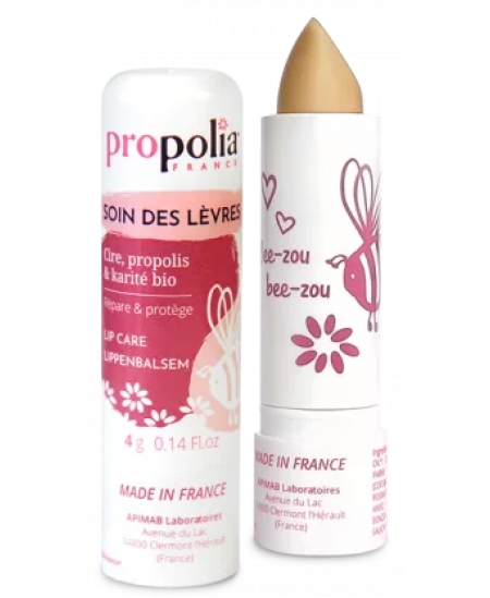 Propolia - Baume à Lèvres Propolis Karité Cire de Propolis Stick 4ml