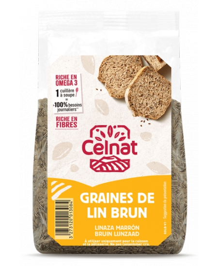 Celnat - Graines de lin brun BIO - 250 gr