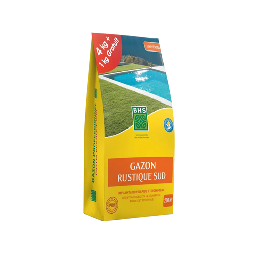 GAZON RUSTIQUE SUD BHS® - 4KG+1KG GRATUIT