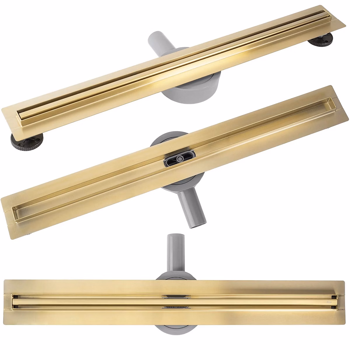 Evacuation des eaux – Drain Linéaire Rea Neox Slim Pro 70 Brush Gold