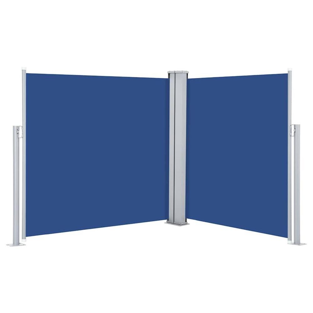 VIDAXL Auvent lateral retractable bleu 100 x 600 cm