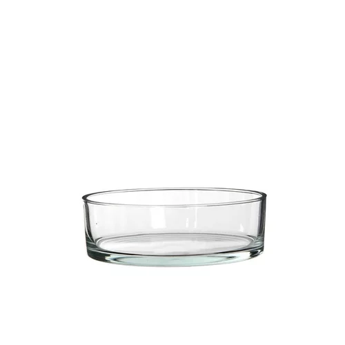 Solution jardin：Coupe ronde Kenny en verre transparent Ø 25 x H 8 cm