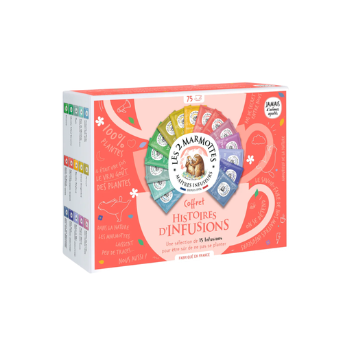 COFFRET HISTOIRES INFUSIONS LES 2 MARMOTTES® - 75 SACHETS