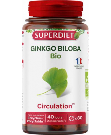 Super Diet - Ginkgo Biloba Bio - 80 comprimés