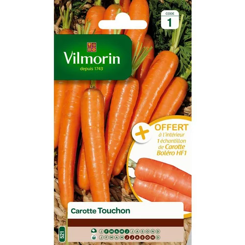 Idée utile：Graines de carotte touchon Vilmorin orange - graines à semer